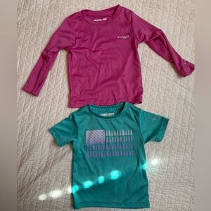 2 Toddler girls Columbia pfg shirts 2T like new